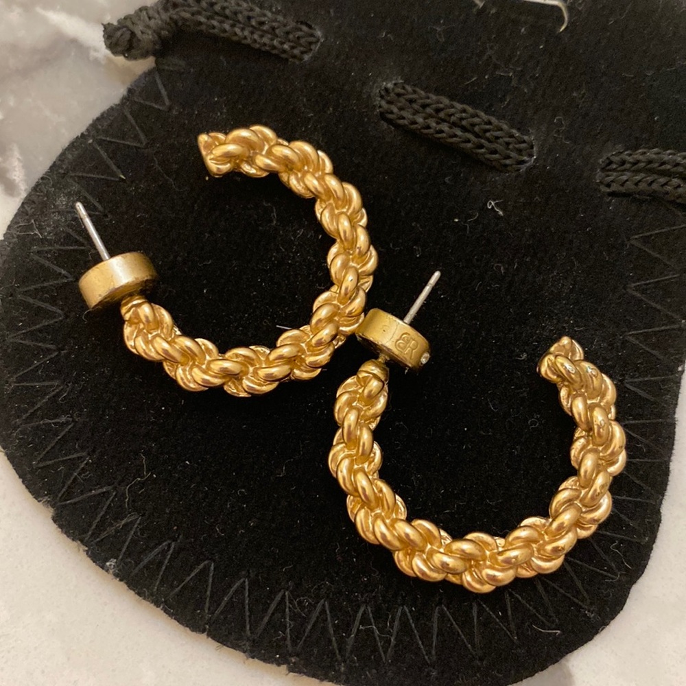 Banana republic gold hoop earrings